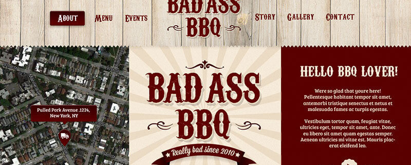 Bad Ass BBQ WordPress Theme for Food Trucks
