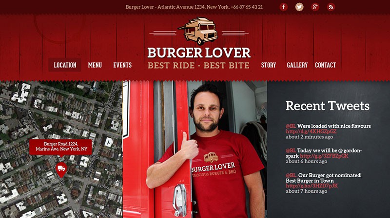 Burger Lover Food Truck WordPress Theme