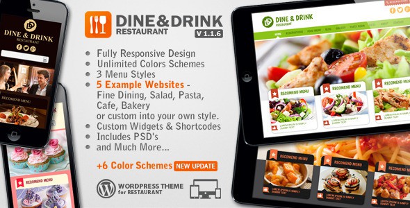 Dine & Drink WordPress Restaurant Theme