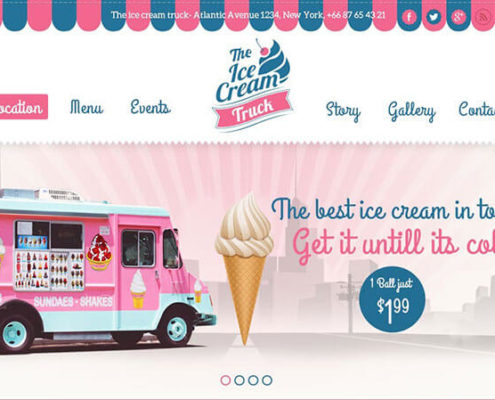 Ice Cream Truck WordPress Theme