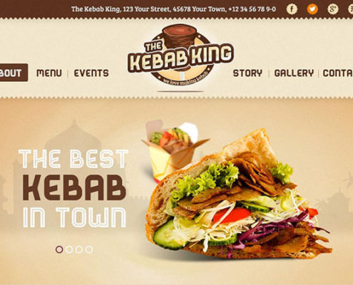 Kebab King Food Truck WordPress Theme