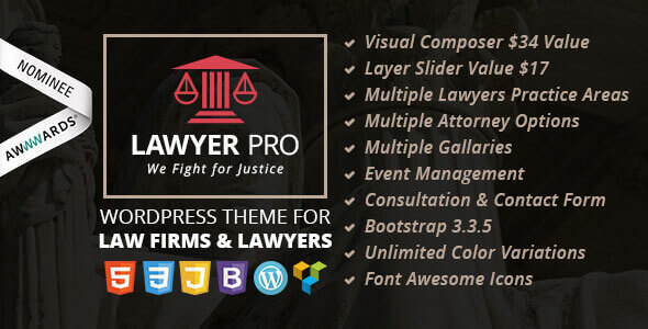 Lawyer Pro WordPress Theme