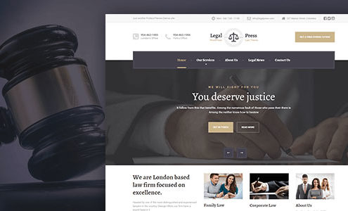 Legal Press WordPress Theme for Lawyers