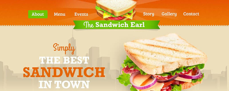 The Sandwich Earl Food Truck WordPress Theme