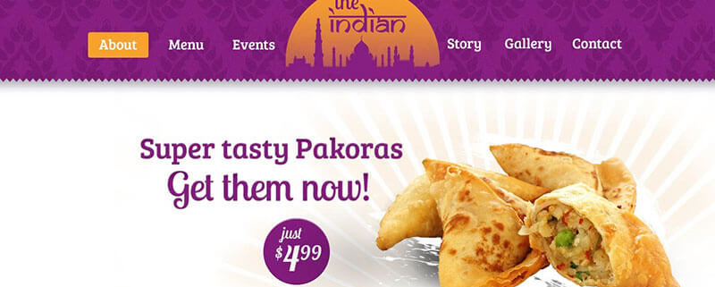 The Indian Restaurant WordPress Theme